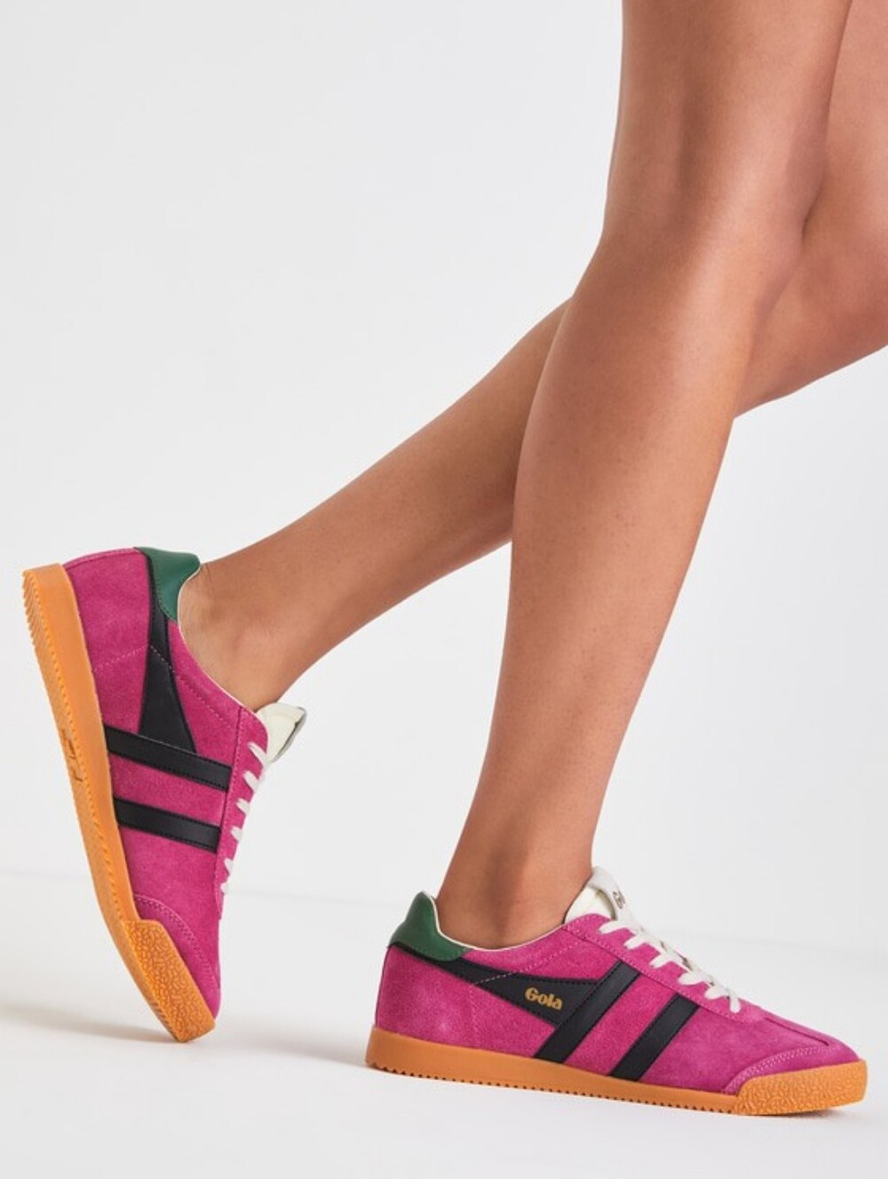 [Gola] NWOT Elan Sneakers In Fuchsia, Black, Evergreen, Size W8